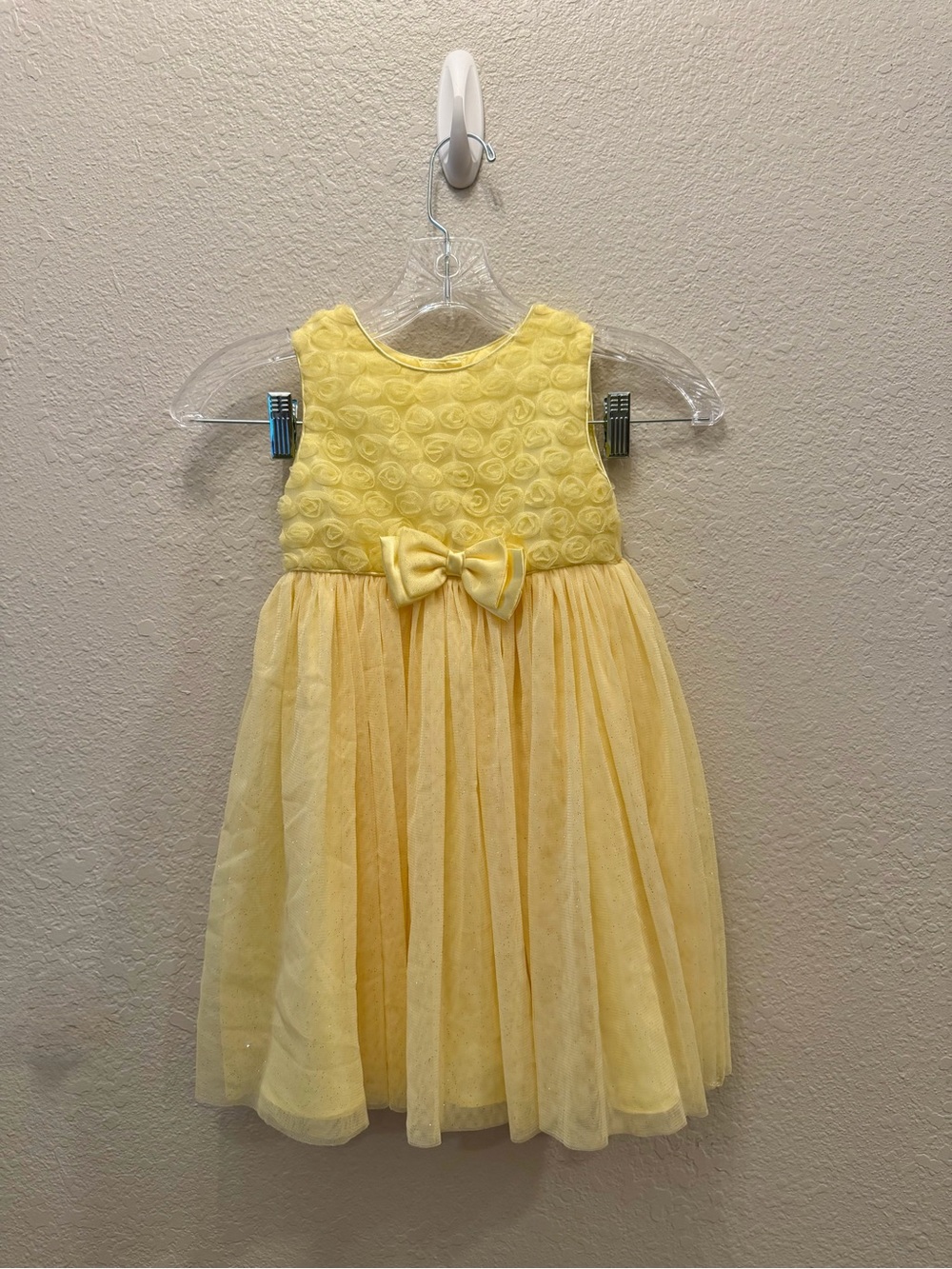 George Girls Yellow Rosette Tulle Party Dress – Size 5T